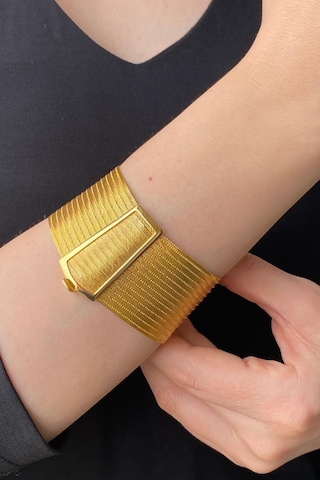 Zümrüt Sarraf 14 Ayar Altın Kadın Trabzon Hasır Bileklik Sarı Altın