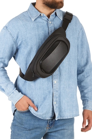 Newish Polo Çapraz Kabuklu Bel Ve Omuz Çanta-free Bag Suni Siyah