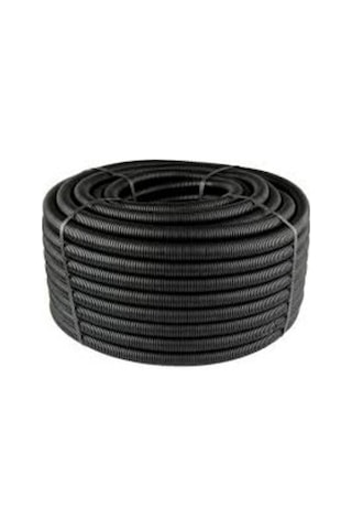 Mutlusan 14 Q Siyah Plastik Spiral Boru, 100 Metre