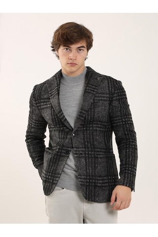 Dufy Siyah Erkek Slim Fit Mono Yaka Ceket - 94240 Siyah