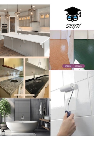 Selfy Decor Islak Zemin Boyası 1250 Cc Mutfak Tezgah Fayans Lavabo Küvet Tuvalet Zemin Her Yüzey Efes