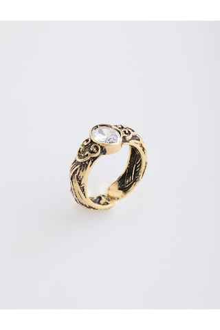 Jimmy Key Jimmy Key Altın Rengi Taşlı Vintage Yüzük 6sw487532150