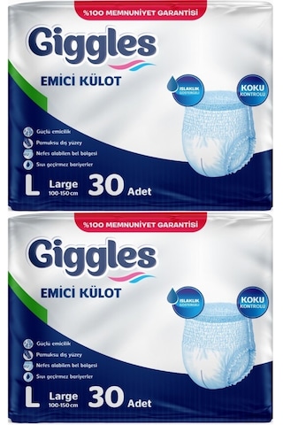 Giggles Hasta Bezi Yetişkin Emici Külot L-büyük 60 Adet 2pk 30 L