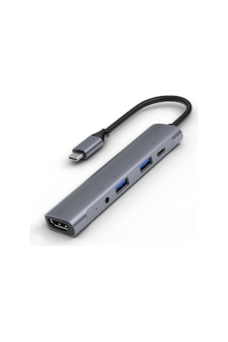Novahub Çok Fonksiyonlu Type-c Genişletme İstasyonu: Usb-c'den Hdmı, 3.5mm, Pd Dönüştürücü, Hafif Ve Dayanıklı