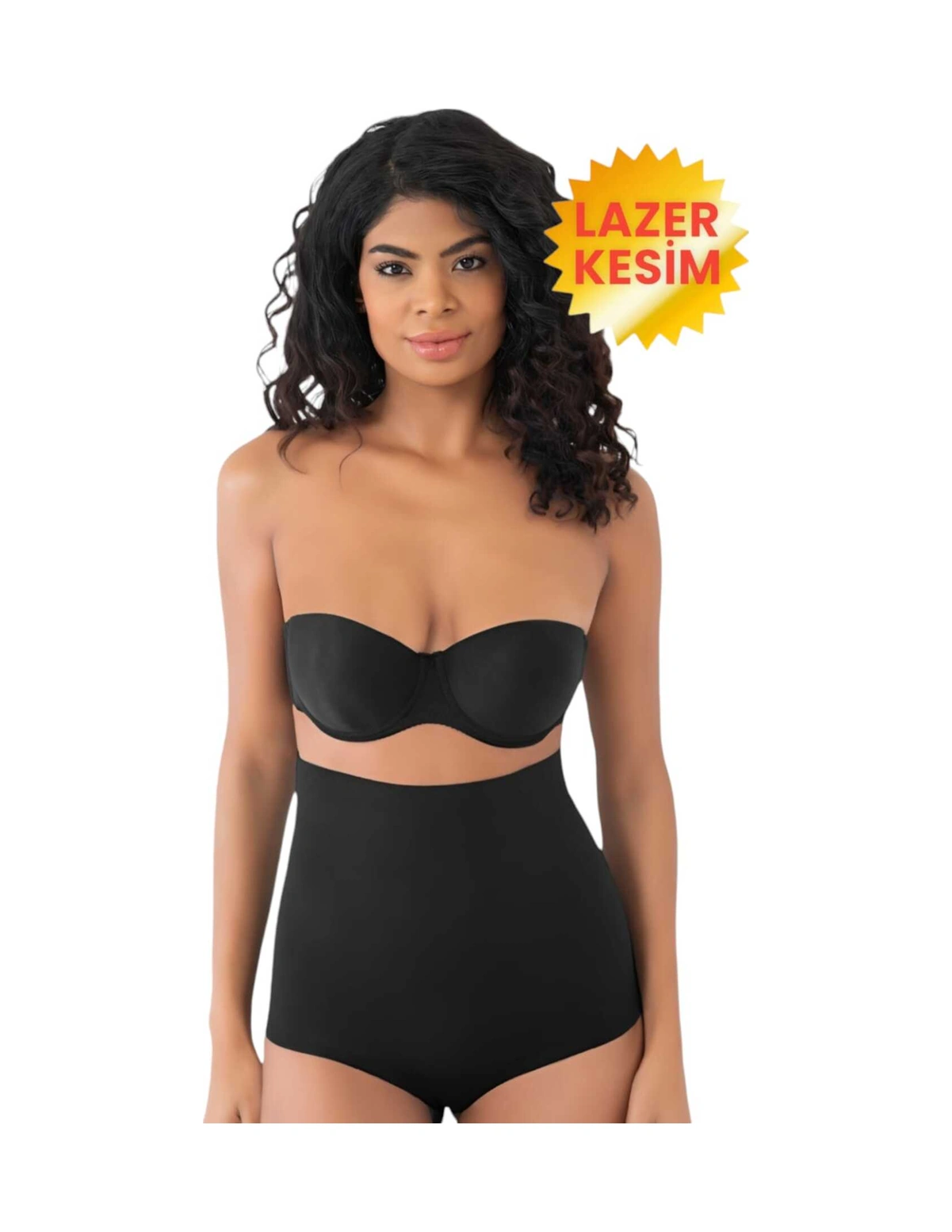 Tezzgelsin Kadın Lazer Kesim Ve Toparlayıcı Yüksek Bel Slip Korse Siyah