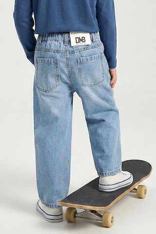 Dmb Boys & Girls Erkek Çocuk Baggy Kalıp Denip Kot Pantolon Mavi 4-9 Yaş-2721
