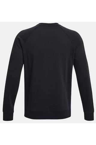 Erkek UA Rival Fleece Bisiklet Yaka 1379755-001 Siyah - Beyaz