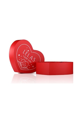 Lelas 1574 Kalp Şeklinde Üzerinde I Love You Baskılı Hediyelik Kutu