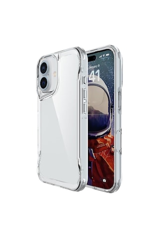 Forzacase Apple Uyumlu iPhone 17 İle  Gladia Serisi Kamera Köşe Korumalı Sert Plastik Şeffaf Kılıf Şeffaf