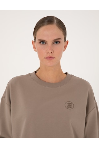 Pierre Cardin Kadın Vizon Sweatshirt 50314963-vr052 Vizon