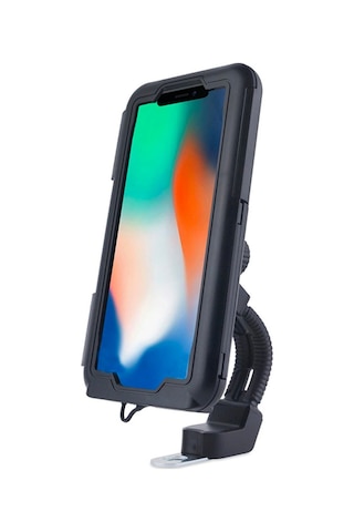 Ally Mt5 Su Geçirmez Motosiklet Dikiz Aynası Telefon Tutucu (209178281)-Siyah