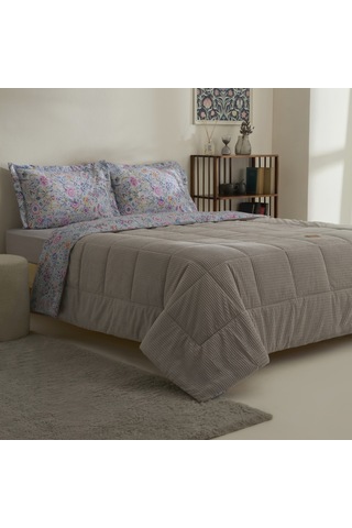 Karaca Home Ortiz Çift Kişilik Comfort Set Gri Gri