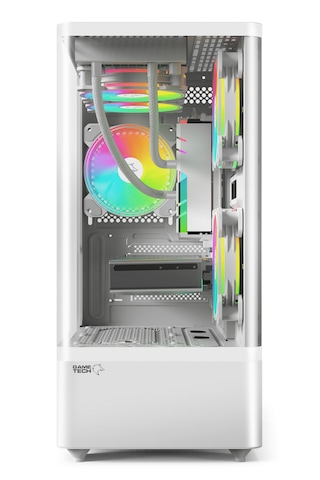 Gametech Intense Beyaz Tuş Kontrol Rgb 5x120mm Fan Gaming Kasa