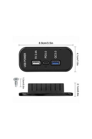 Usb Car Charger - Ucc-316 2.4a+qc+pd