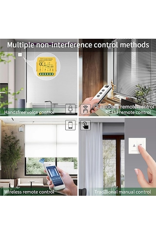 Kosona Tuya Wifi Perde Kontrol Modülü - Akıllı Uzak Kumanda, Zamanlama, Ses Kontrolü Alexa/google , Cihaz Paylaşımı - Ağ Geçidi Gerektirmez Tuya Wifi