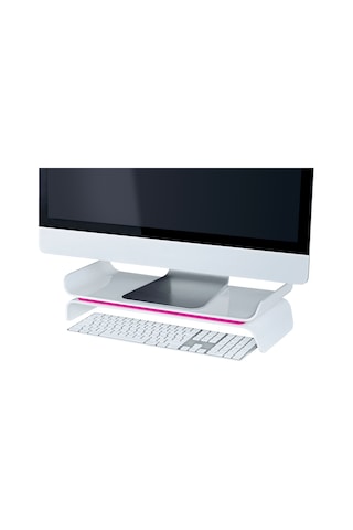 Leitz Ergo WOW Ayarlanabilir Pembe / Beyaz Monitör Standı / Yükseltici