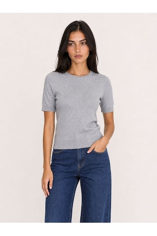 Loft Regular Fit Kadın Bluz K.kol Lf2044861 Q1.v1 Gri Melanj