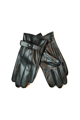 Erkek Suni Deri Eldiven Dokunmatik Ekran Uyumlu 2104 Siyah