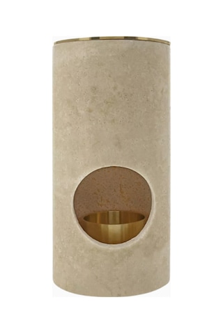 Montroi Traverten Mermer Oil Burner, El Yapımı Lüks Koku Aparatı