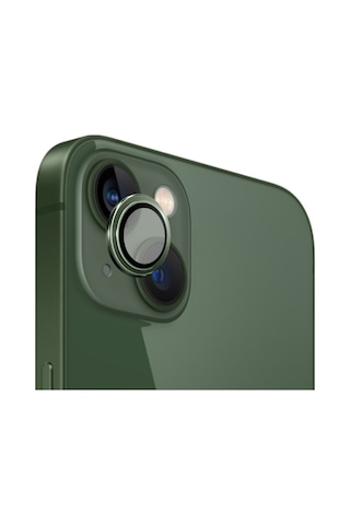 Safeus Safir Temperli Kamera Lens Koruyucu Apple Uyumlu iPhone 13 Ve Mini İle Yeşil