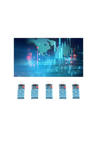 Dianziye 5 Adet Dht11 Sıcaklık Nem Sensörü Modülü - Dijital Çıkış, Kalibrasyonlu, Hızlı Tepki, Basit Kablolama, Pcb-abs Malzeme