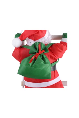 Yaozixa Noel Gönüllüsü Merdivenle Tırmanan Santaclaus Dekorasyonu - Ev Ve Bahçe Noel Atmosferi Oluşturucu Taçlık