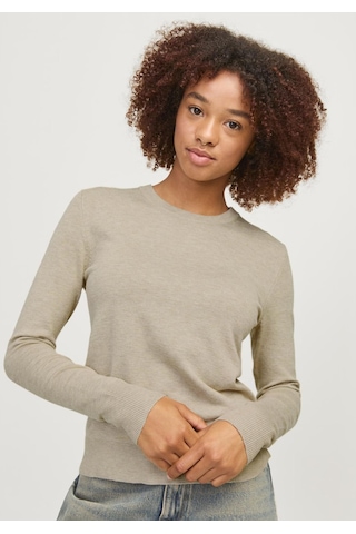 Jack & Jones Kadin Bisiklet Yaka Uzun Kollu Kazak - Cara 12255368 Feather Gray Kırmızı