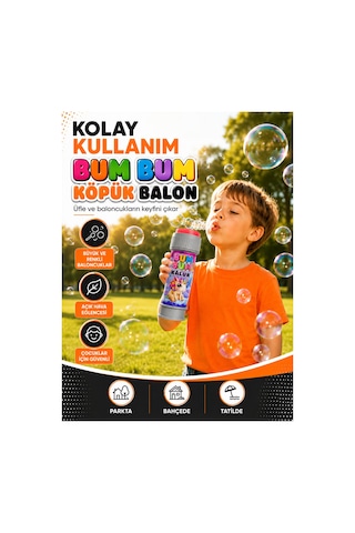 Bum Bum Köpük Balon Oyuncağı 36'lı Set Çocuklar İçin Sabun Baloncuk Oyuncağı