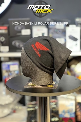 Honda Baskılı Polar Bere/buff Siyah