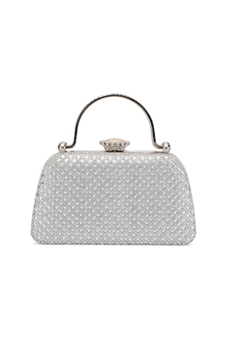 Guja 25kc1289 Kadın Taşlı Kutu Abiye Çanta Gümüş Gümüş