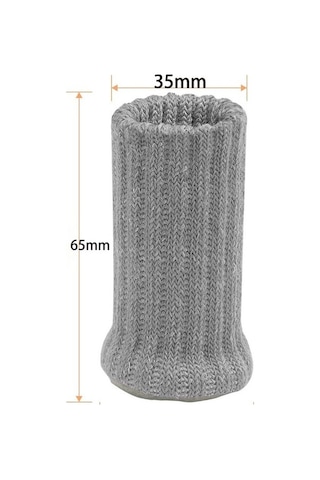 Flybuy 24 Adet Gri Sandalye Bacak Koruyucu, Yüksek Kaliteli Kumaş, Tüm Zeminler İçin Kaydırmaz, Gürültü Azaltıcı, Sandalye, Masa, Dolap İçin Uygun Diğer