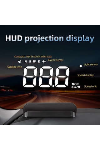 Novahub 3.5 İnç Araç Hud Gösterge: Hız, Yorgunluk Ve Aşırı Hız Alarmı İle Gps Uyumlu Sürüş Asistanı