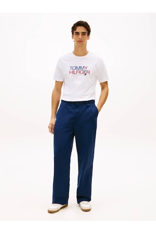 Tommy Hilfiger Mw0mw42369 Brand Love Big Text Erkek Tişört Beyaz