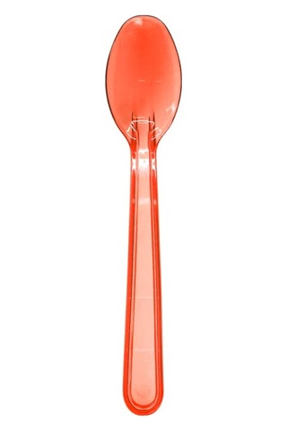 Tatlı-dondurma Kaşığı Kırmızı Transparan 12,5cm - 50 Adet Diğer