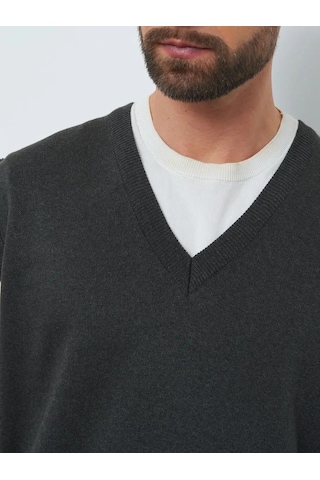 Pralkin İ Ko Erkek Klasik Yelek 104264841 Koyu Gri