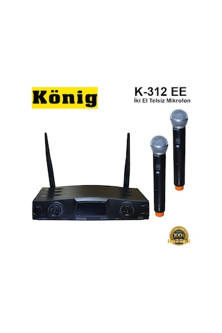 König K-312 Ee Iki El Telsiz Mikrofon