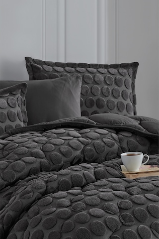 Nordqueen Wellsoft Jakarlı Çift Kişilik Uyku Seti Perle Antrasit