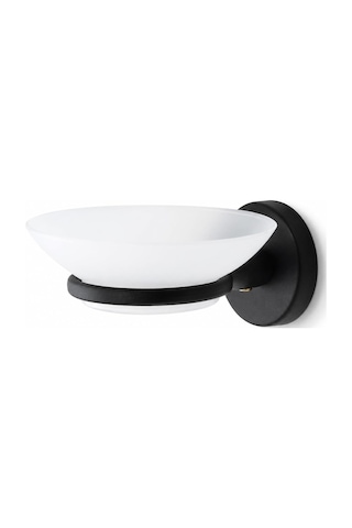 Alper Banyo Sabunluk Siyah, Duvar Tipi, Metal, Yapışkanlı Ve Vidalı Montaj, 35 Mm Oval Bantlı Banyo Aksesuarı Çok Renkli