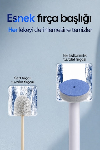 Tuvalet Fırçası - Yeni Nesil, Banyo Fırçası, Hijyenik Fırçası, Wc Fırça, Çok Amaçlı Beyaz