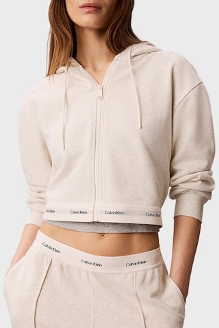 Calvin Klein % 100 Pamuk Logolu Regular Fit Fermuarlı Kapüşon Yaka Sweat Lv047g252gp4p Bayan Sweat Lv047g252g P4p Bej