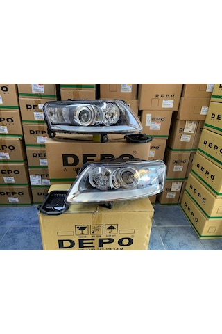 Audı A6 C6 Kasa 2005-2008 Arası Depo Sağ Ve Sol Far Takım D2s Xenon 4f0941029ak / 4f0941030ak