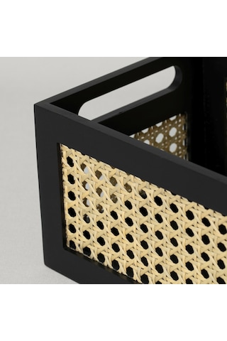Linens Luther 25x16x12,3 Cm Düzenleyici Sepet Siyah Siyah