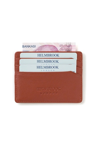 Drew Erkek Deri İnce Tasarım Kartlık Taba