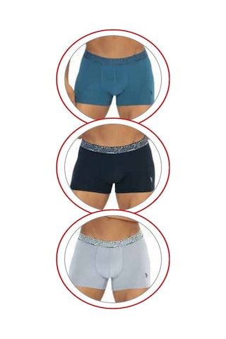 U.S. Polo Assn. U.s Polo Assn. 80543 Erkek Pamuklu 3'lü Boxer-lacivert&indigo&gri Lacivert&indigo&gri