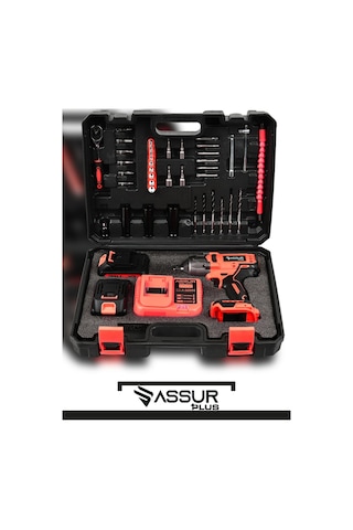 Assur ASR113 21 V 2.0 AH 800 NM Şarjlı Somun Sıkma Sökme Kırmızı