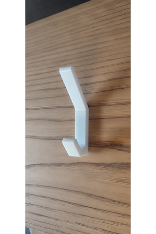 Hepsi3boyutlu - 5 Adet Beyaz Kanca Askılık Beyaz Beyaz