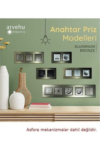 Asfir Schneider Asfora Serisi Alüminyum Bronz Dikey İkili Çerçeve Alg112-71 Modeli