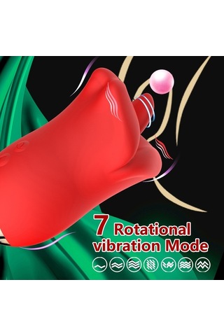 Fortunelane Kadınlar İçin Vuruşlu Dil Simülatörü - 360 Derece Döner, 7 Frekanslı Vuruş, Su Geçirmez, Mavi - Bpm013 Çok Renkli Çok Renkli