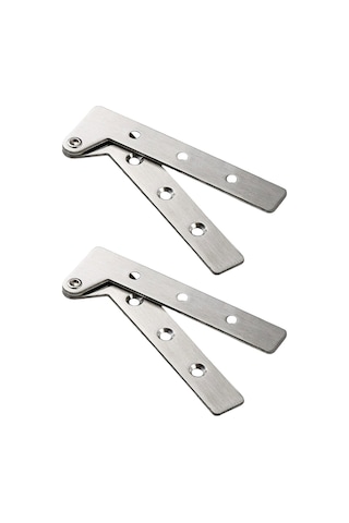 Homyl 2pcs Paslanmaz Çelik Görünmez Katlanır Raf Menteşeleri M