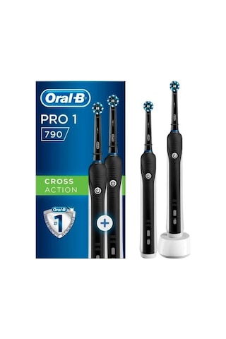 Oral-B Pro1 790 Black Edition Cross Action Şarj Edilebilir Diş Fırçası 2'li